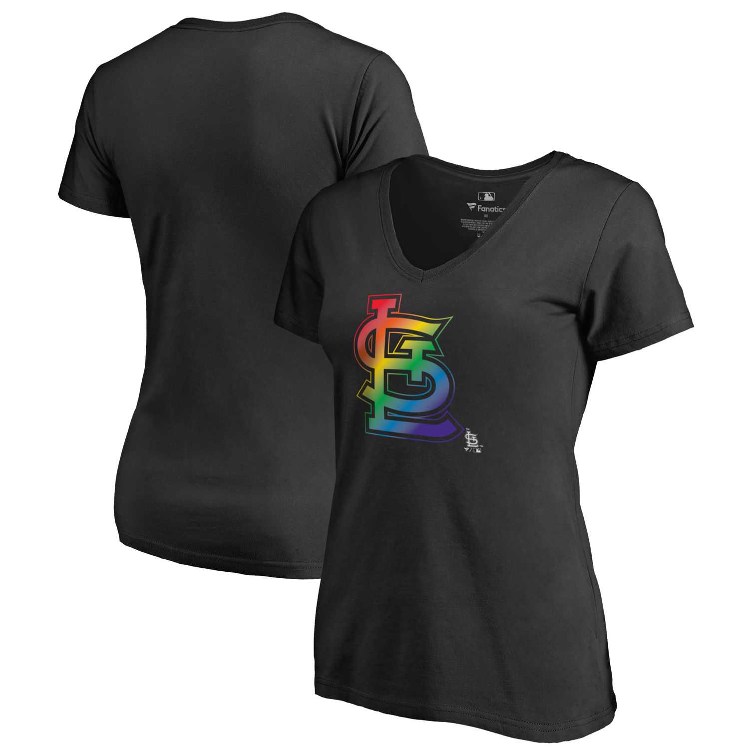 Women St. Louis Cardinals Fanatics Branded Pride Black T Shirt Fyun